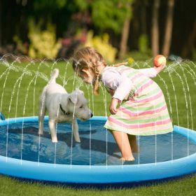 Thickened Non-slip PVC Children's Pet Water Spray Mat Outdoor Inflatable Splash Pad Water Game Mat Children Play Water Toys Sprinkler Mat