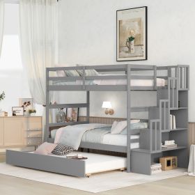 Bunk Beds Twin over Twin Stairway Storage function