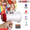 Megaphone Handheld Mini Bullhorn Cheer Loudspeaker Bull Horn Speaker Small Megaphono Siren Sling Strap Portable 5Core HW 1 BTRY