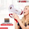 Megaphone Handheld Mini Bullhorn Cheer Loudspeaker Bull Horn Speaker Small Megaphono Siren Sling Strap Portable 5Core HW 1 BTRY