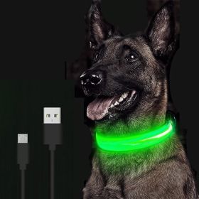 LED Glowing Dog Collar Rechargeable Luminous Collar Adjustable large Dog Night Light Collar Pet Safety Collar for Small Dogs Cat ,halloween pet collar (Color: Black Battery, size: Xs)