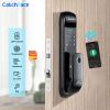 Electronic Fingerprint Biometric Frosted Panel Digital Smart Door Lock WiFi TUYA or TTLock APP Password IC Card Security