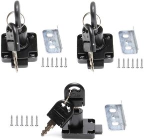 3pcs New Galvanized Desk Drawer Lock,Cabinet Lock,Wardrobe Lock,Furniture Bedside Lock,File Cabinet Lock (Color: Black, size: 19Mm)