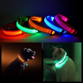 LED PET Safety Halo Style Collar (Color: Hot Pink, size: large)