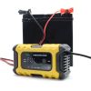 New FOXSUR Car Motorcycle Battery Charger 12V 6A for Auto Moto Lead Acid AGM Gel VRLA Smart Battery Charging Digital LCD Display