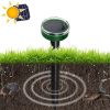 4 pcs Solar Powered Repellent Ultrasonic Outdoor Lawn Garden Snake Rodent Repeller; mouse repeller