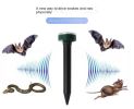 4 pcs Solar Powered Repellent Ultrasonic Outdoor Lawn Garden Snake Rodent Repeller; mouse repeller